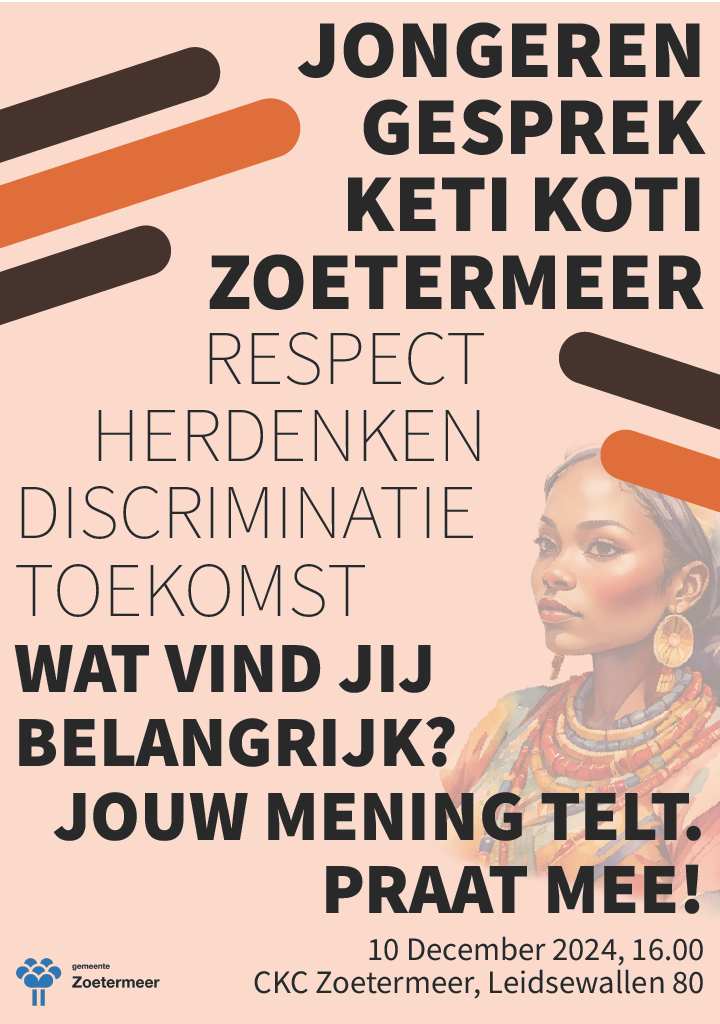 Flyer Keti Koti jongerengesprek 10 december 2